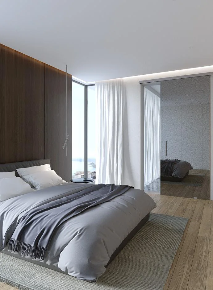 Schiebetür zwischen Schlafzimmer und Ankleide